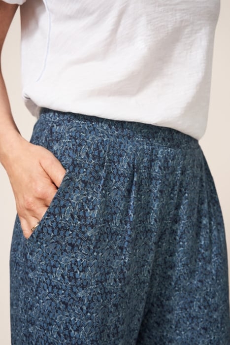 MAISON ECO VERO JERSEY TROUSER NAVY MULTI 4