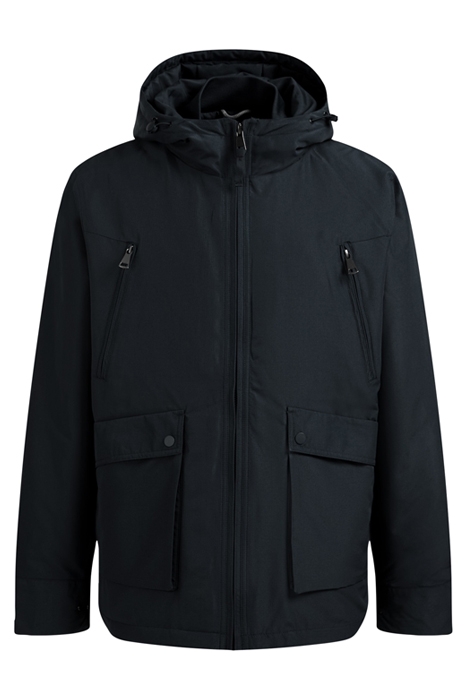 HEREN KORTE PARKA MET CAPUCHON BLACK 1