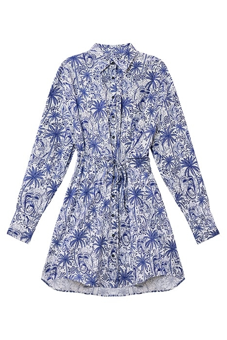 OVERSIZED SHIRT DRESS MONKEY PRINT 4