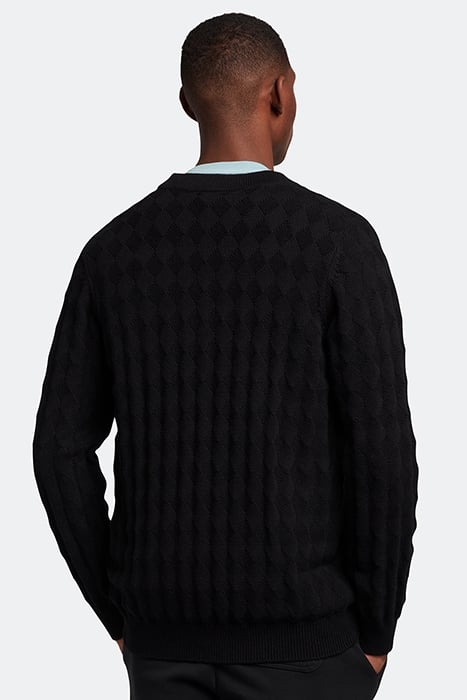 ARGYLE CARDIGAN JET BLACK 2