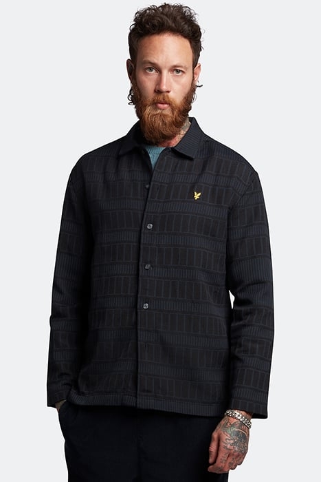 GRID OVERSHIRT DARK NAVY/JET BLACK 1