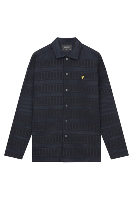 GRID OVERSHIRT DARK NAVY/JET BLACK 5
