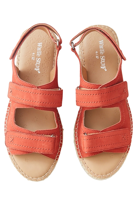 VELCRO ESPADRILLE SANDAL MID CORAL 3