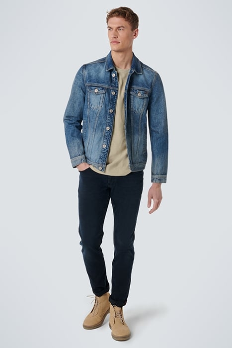 JACKET SHORT FIT DENIM RECYCLED COTTON INDIGO 4