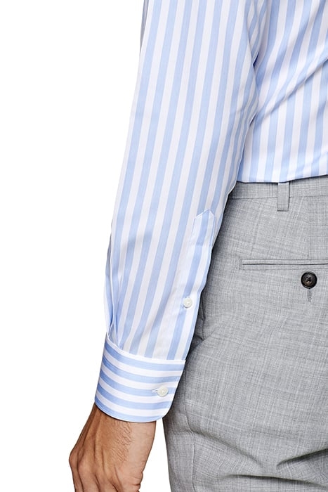 Light Blue Striped Extra Slim Fit Shirt 7