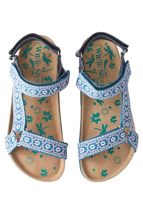 TREK FOOTBED SANDAL BLUE 3