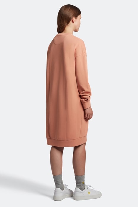 SWEATSHIRT DRESS W795 DUSTY PEACH 2