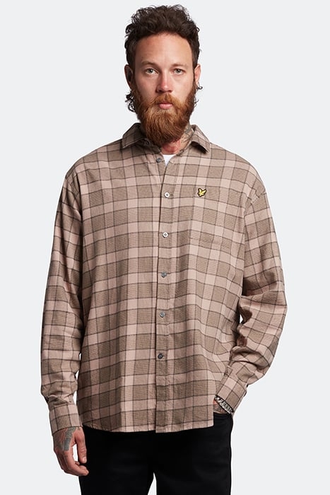 CHECK OVERSHIRT W785 MAUVE DUSK 1