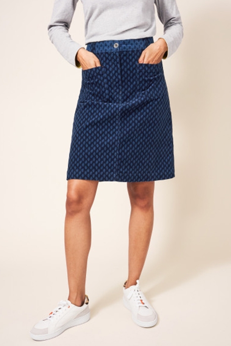 MELODY CORD SKIRT BLUE 2