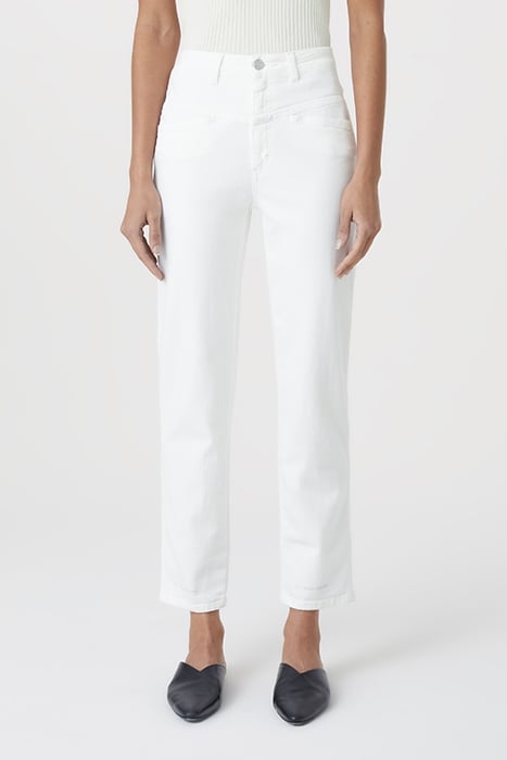 WOMEN PEDAL PUSHER JEANS WHITE 2