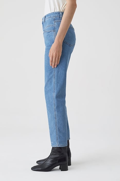 WOMEN PEDAL PUSHER JEANS MID BLUE 3