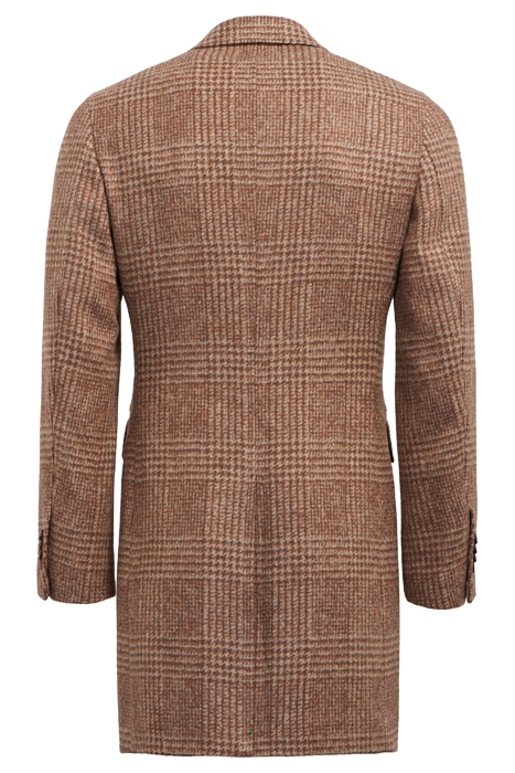 MID BROWN CHECKED OVERCOAT 7