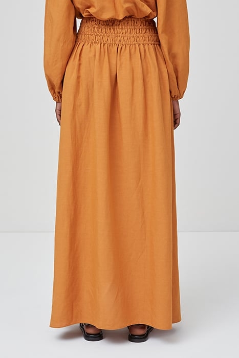 SHIRRED MAXI SKIRT GOLD EARTH 2