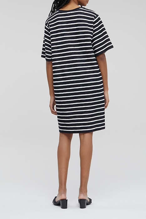 STRIPED DOUBLEFACE JERSEYDRESS IVORY 2