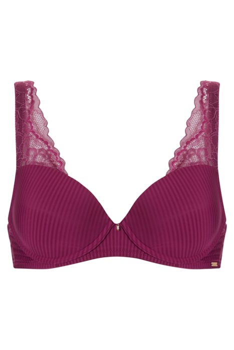 CO BRA TSHIRT DONNA STRIPE LACE RASPBERRY PINK 1