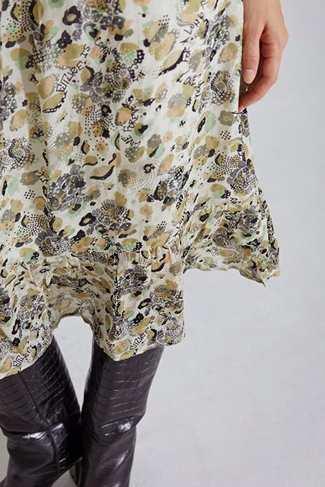 FLORAL ARMY PRINT MIDI DRESS 3