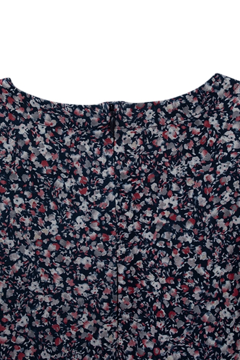 GIRLS’ DARK NAVY MICROFLOWER PRINT DRESS NAVY 3