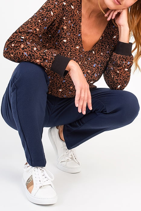 CARAMEL ARTY CAMOUFLAGE PRINT BLOUSE 3