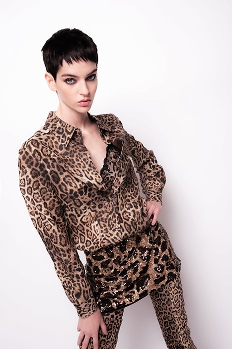 GRASPO GONNA PAILLETTES MACULA MULTI BEIGE/BLACK 1