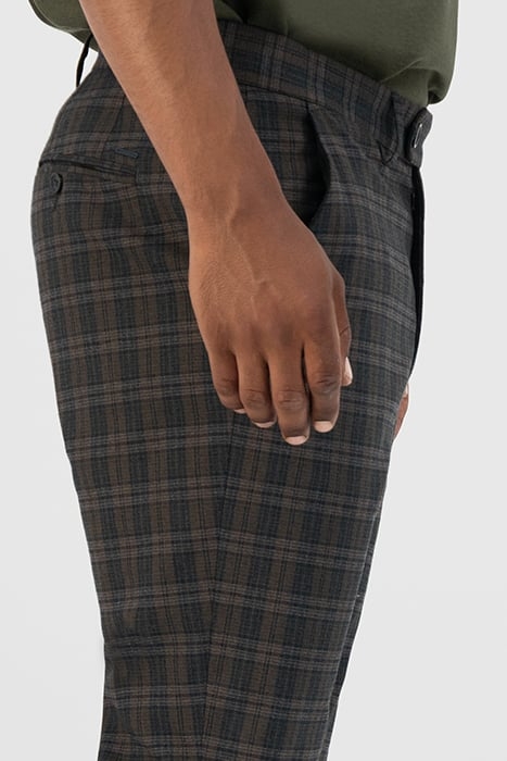 FONDA SLIMFIT CHINO BRUSHED CHECK DK. NAVY 4