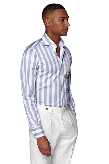 BLUE STRIPED EXTRA SLIM FIT SHIRT 2
