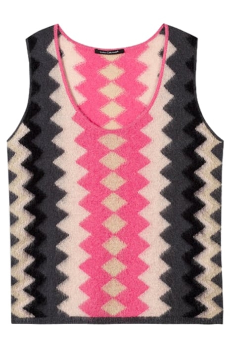 STRICKTOP MIT 70´S-PRINT MULTI 5