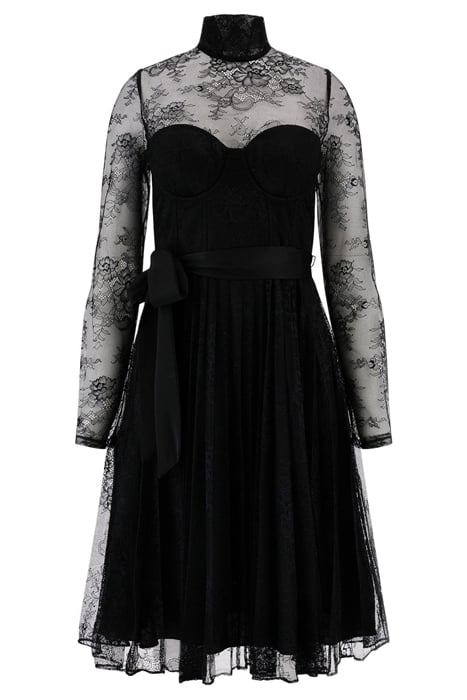 MEI LACE DRESS JET BLACK 6