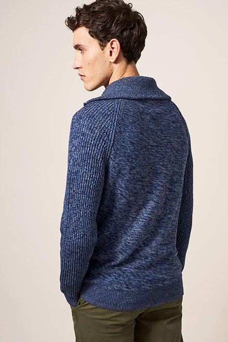 LAKEWOOD ZIP NECK JUMPER CHAMBRAY BLUE 2
