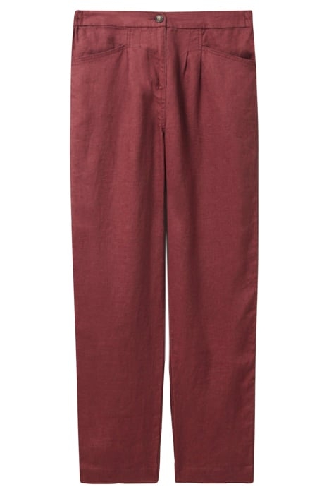 ROWENA LINEN TROUSER DARK PLUM 4