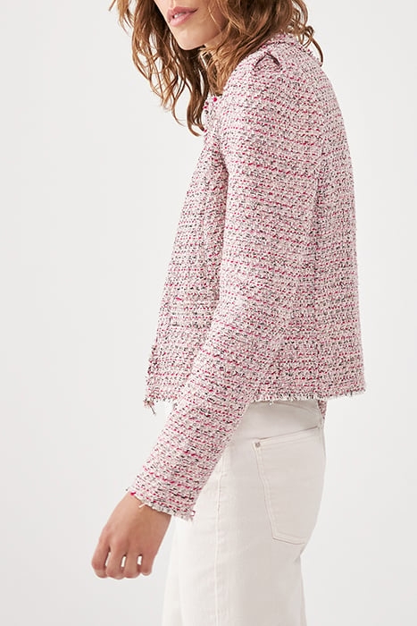 PINK DECORATIVE TWEED SQUARE JACKET 4