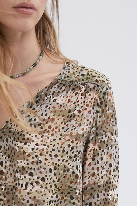 ALMOND ANIMAL PRINT BLOUSE 5