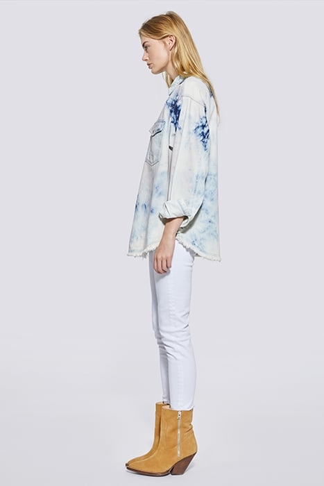 INOLA DENIM JACKET IN BLUE/PINK 4