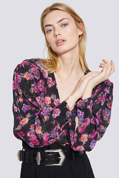 TOOL BLOUSE IN BLACK/PINK 1