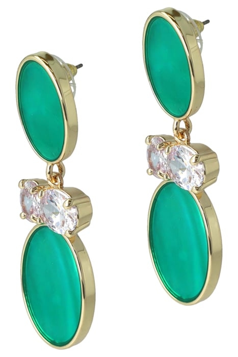 OTAZU GREEN CRYSTAL EARRINGS 2