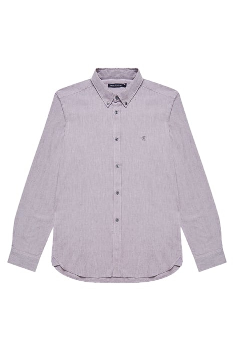 OXFORD LOGO LONG SLEEVE SHIRT BORDEAUX/DARK NAVY 4