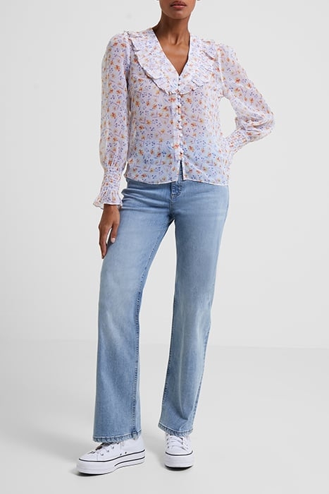 CAMILLE RECYCLED HALLIE CRINKLE TOP SUMMER WHITE MULTI 2