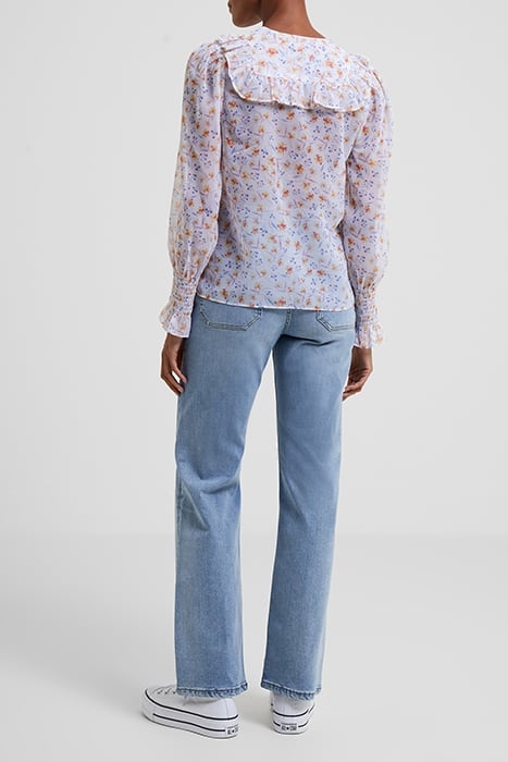 CAMILLE RECYCLED HALLIE CRINKLE TOP SUMMER WHITE MULTI 3