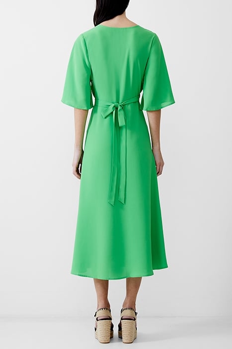 WRAP ANGEL SLV DRESS LONG POISE GREEN 2