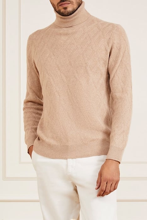 LS TN RHOMBUS STITCH HERB TAN 1