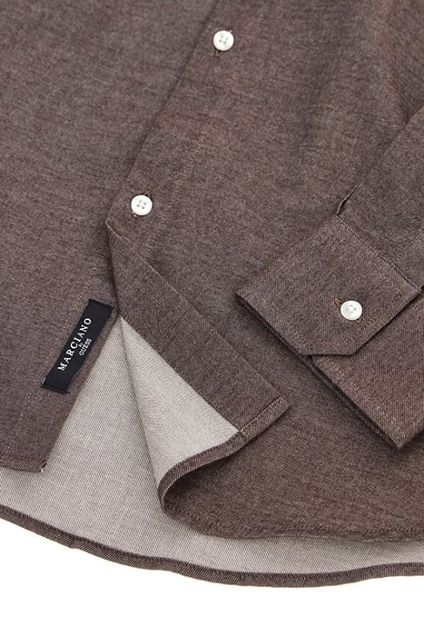 CHARLES ITALIAN COLL BROWN/WHITE FORMAL SHIRT 7