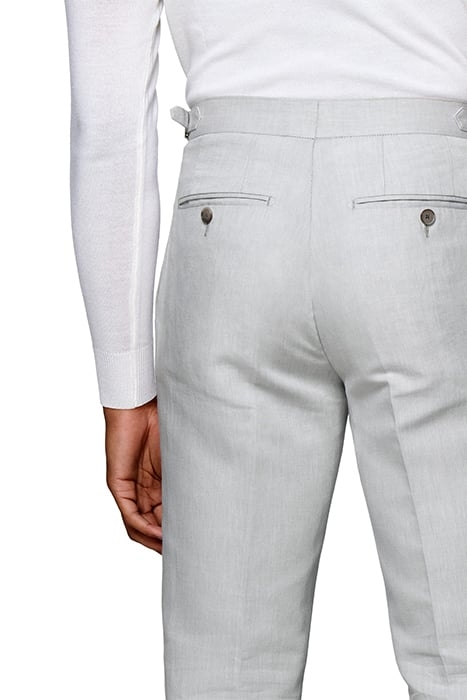 LIGHT GREY PLEATED BRENTWOOD TROUSERS LIGHT GREY 7