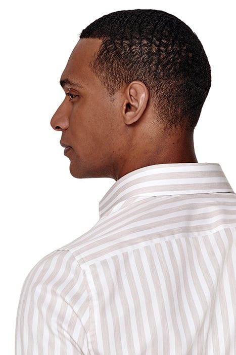 SAND STRIPE COTTON TENCEL LIGHT BROWN 7