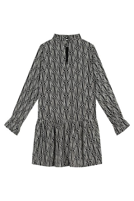 NANCY FLOWER DRESS BLACK/MARSHMALLOW 2