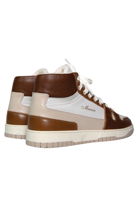 THE BROOKLYN HIGH WHITE/COGNAC 2