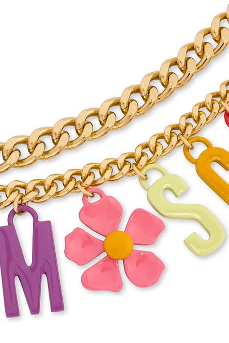 FLOWER LETTERING CHARM CHAIN BELT GOLD 3