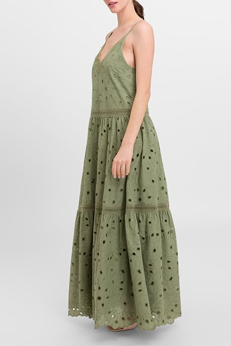 MICHAELA MAXI LENGTH STRAP DRESS MEADOW GREEN 4
