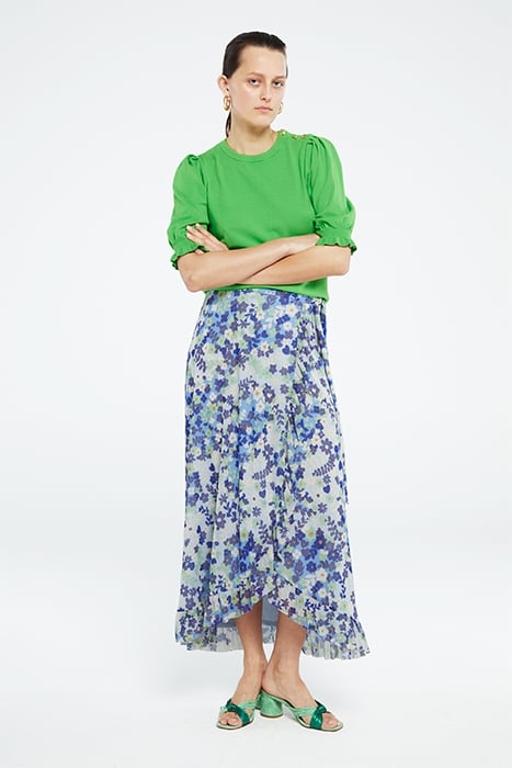 BOBO FRILL SKIRT RIAD BLUE/HOLY GUACA 1