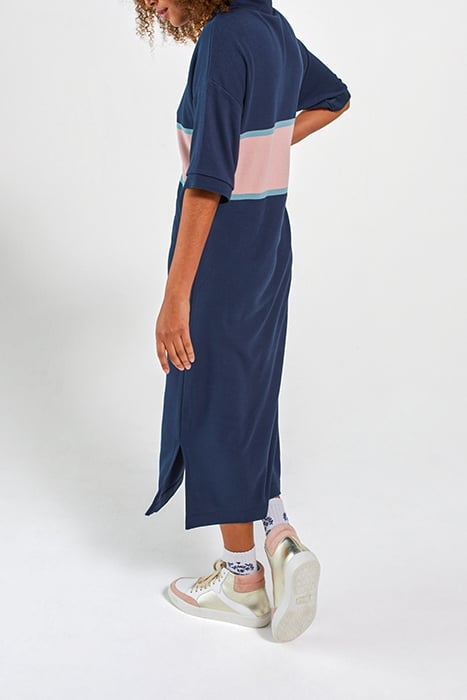 NAVY COLOURBLOCK-STYLE POLO DRESS NAVY 2
