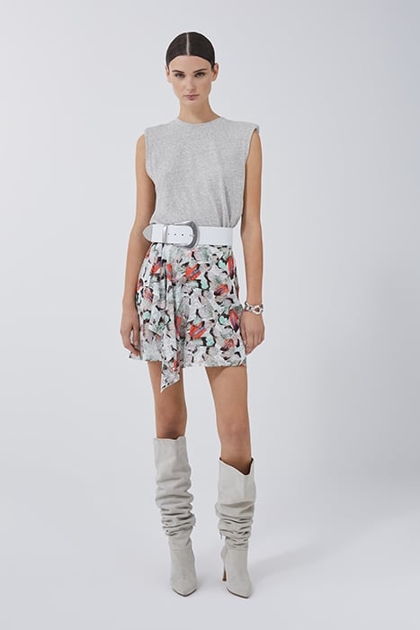 CARTIS MINI SKIRT IN MIXED GREEN 3