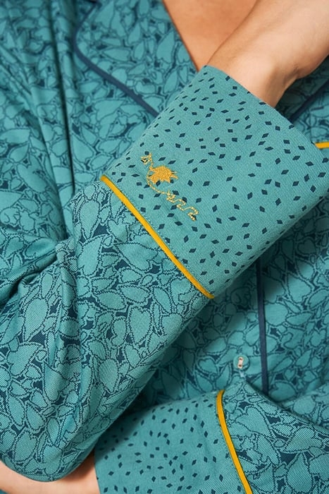 NINA PJ SHIRT TEAL 4